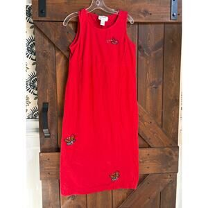 Vintage Country Wear Casuals women’s medium red butterfly dress